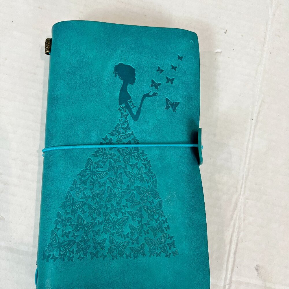 Turquoise Leather OMEYA Journal, 8" x 5"